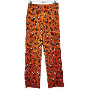 Disney Parks Unisex Sz S Orange Pajama Pants Halloween Boo Eyes Haunted Mansion